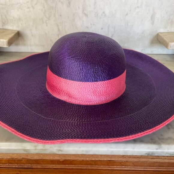 HARVE BENARD Wide Brim Sun Vintage Hat Purple Pink main image 10